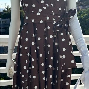 Jessica Howard Brown Polka Dot Dress